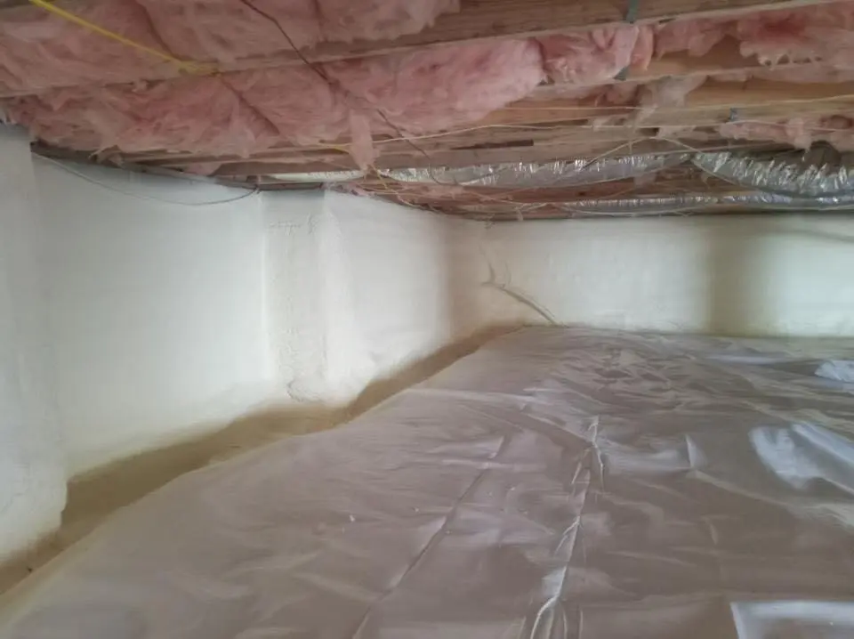 Crawl space encapsulation with closed-cell spray foam for Metal Roof Coating in Tanglewilde